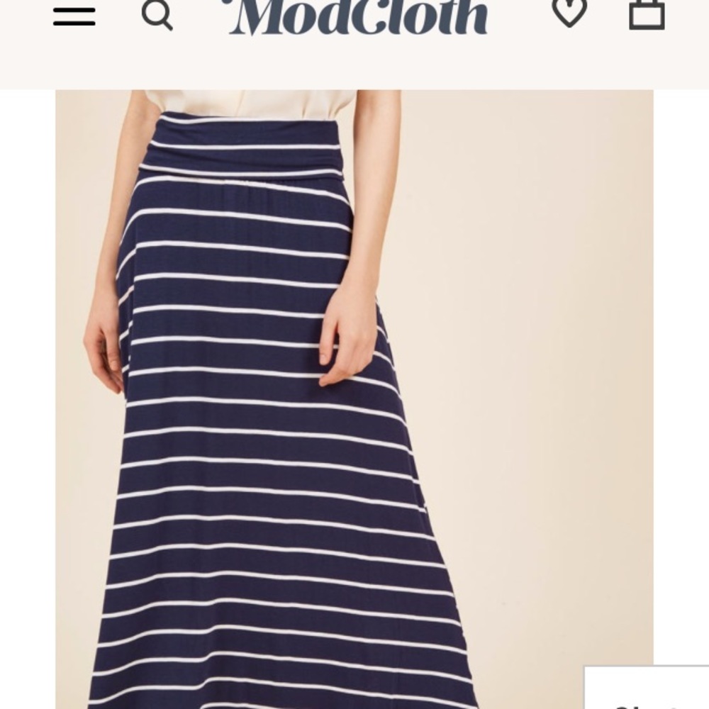 Maxi skirt striped navy XL